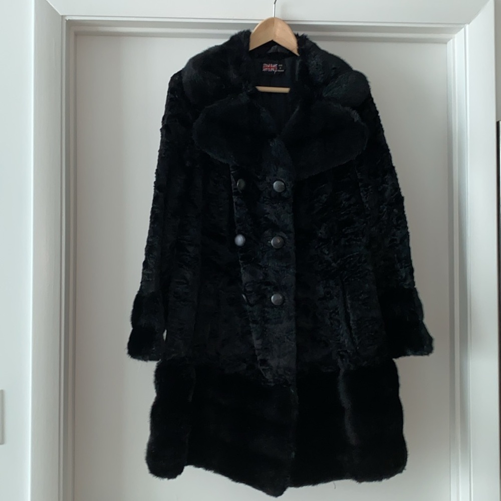 Vintage faux fur coat - MADE IN ENLGAND